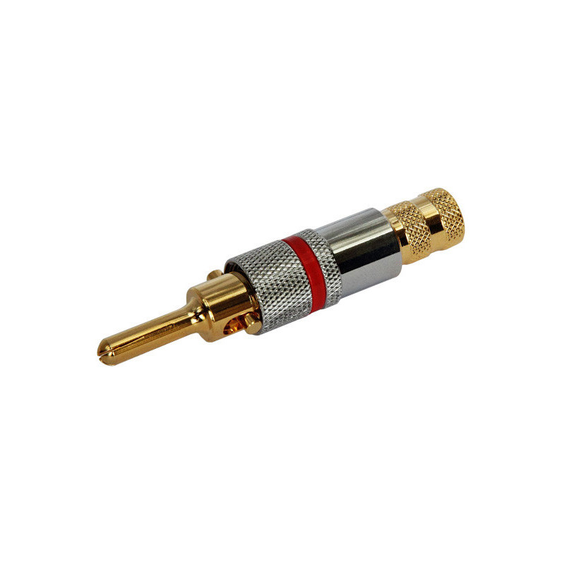 Banana Plug lock type gold/chrome plated cable 6.2mm