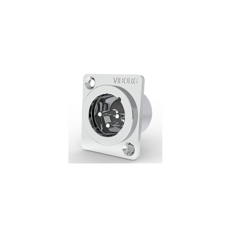 CM203R - Male XLR Socket - Viborg Audio Pure Copper Rhodium
