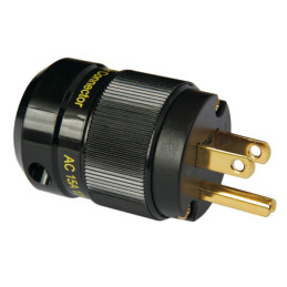 Power connector USA standard gold plated black body