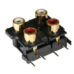 RCA double stereo module ABS – terminals gold plated – PVC