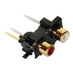 RCA stereo module in ABS – terminals gold plated – PVC insul