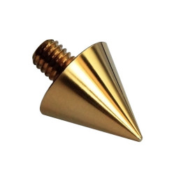 Small cone tip with sub-point - M6 threaded stud - h23.8mm