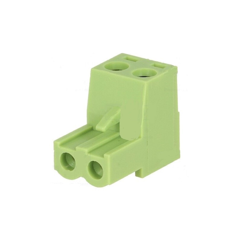 EuroBlock female for cable 2pin 90° step 5.0 mm
