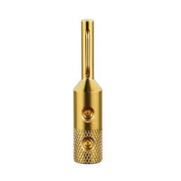 Banana Plug Connector in Pure Copper Gold Plated Ø5mm