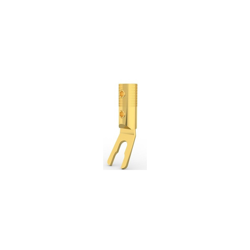 VS702G - Gold plated pure copper fork connector Ø4.5mm - Pri