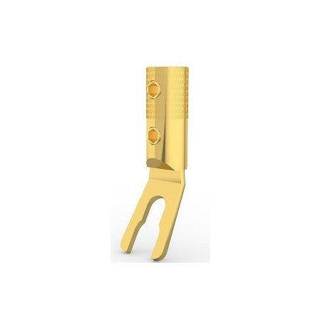VS702G - Gold plated pure copper fork connector Ø4.5mm - Pri