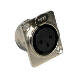 XLR female connector for panel - 3 pins